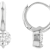 Moissanite Solitaire Stud Huggie Hoop Earrings In Platinum-Enhanced
Sterling Silver