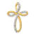 14K Yellow Gold 1/6ct. Diamond Cross Chain Slide