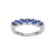 Blue Cubic Zirconia Platinum Over Sterling Silver Ring 1.77ctw