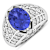 2.63ctw Violet Tanzanite and Diamond 14K White Gold Halo Ring