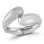 Rachel Zoe Bold Polished Bypass Bangle in Silver Tone