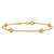 14K Yellow Gold Diamond Circles 7.5-inch Bracelet