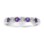 Amethyst and Diamond 14k White Gold Band Ring 0.60ctw