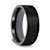 SAN BERNARDINO Brushed Finish Flat Black Titanium Men’s Wedding Band 8mm