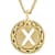 Cardano Initial X Pendant Necklace In 18K Gold Over Bronze
