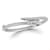 Rachel Zoe Pave CZ Bypass Snake Bangle Bracelet in Rhodium Over Sterling Silver