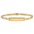 14k Yellow Gold Diamond-Cut Figaro Link ID Bracelet