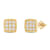 White Cubic Zirconia 14k Yellow Gold Earrings With Velvet Gift Box 0.50ctw