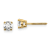 14K Yellow Gold Lab Grown Diamond 2/3ctw VS/SI GH Screw Back 4 Prong Earrings