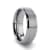 SHIRE Titanium Brushed Center Men’s Flat Wedding Ring with Polished
Beveled Edges 8mm