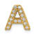 14K Yellow Gold Diamond Letter A Initial Charm