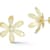 Sterling Statements 14K Yellow Gold Over Sterling Silver Cubic Zirconia
Curved Flower Studs