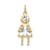 10k Yellow Gold White Diamond Simulant April Birthstone and Clear Cubic
Zirconia Girl Charm