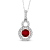 0.80ctw Ruby and Diamond Pendant 14k White Gold