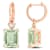 and White Topaz Drop Earrings in 18K Rose Gold Over Sterling Silver