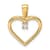 14k Yellow Gold Diamond Heart Pendant