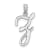 Rhodium Over 14k White Gold Polished Script Letter Z Initial Pendant