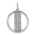 14K White Gold Gatsby Diamond Initial I Charm