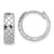 Rhodium Over 14k White Gold Polished and Textured Laser Design 1/2"
Hinged Hoop Earrings