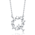 Initial Q Mixed Cut CZ Pendant Necklace In Sterling Silver 18 Inch