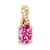 10k Yellow Gold 0.725 cttw Oval Lab Created Pink Sapphire October
Birthstone and Diamond Pendant