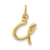 10K Yellow Gold Polished Letter u Initial Charm