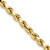 14k Yellow Gold 4.9mm Diamond-Cut Rope 24 Inch Chain