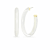 14K Yellow Gold Over Sterling Silver XL Oval Illusion Nude Acrylic Hoops
in White