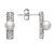 Sterling Silver Freshwater Pearl and Cubic Zirconia Earring