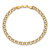10k Yellow Gold 5mm Diamond-Cut Double Link Charm Bracelet