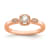14K Rose Gold Petite Rope Edge Round Diamond Ring 0.24ctw
