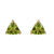 Trillion Peridot Stud Earrings 2 CTW