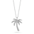 Sterling Statements Rhodium Over Sterling Silver Palm Tree Pendant Necklace