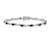 Rhodium Over 10k White Gold Diamond and Sapphire Bracelet