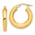 14k Yellow Gold Polished 7/8" Tube Hoop Earrings