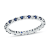 0.55ctw Sapphire and Diamond Eternity Band Ring in 14k White Gold