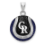 Rhodium Over Sterling Silver MLB LogoArt Colorado Rockies Enameled Pendant