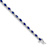 Rhodium Over 10k White Gold Diamond and Sapphire Bracelet