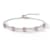 Rhodium Over Sterling Silver Oval Pink Sapphire and White Zircon Bolo
Bracelet 1.1ctw
