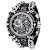 Invicta Gladiator 58.30mm Black Dial Stainless Steel Band Quartz Watch