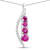 Natural Ruby And Diamond Necklace 14K White Gold Pendant with Chain Gift
For Women