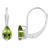 6x4mm Pear Shape Peridot Rhodium Over 10k White Gold Drop Earrings