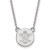 Rhodium Over Sterling Silver LogoArt College of William and Mary Small
Disc Pendant Necklace
