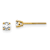 14K Yellow Gold Lab Grown Diamond 1/4ctw Certified VS/SI GH Screw Back 4
Prong Earrings