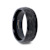 RENEGADE Domed Hammer Finish Black Tungsten Carbide Wedding Band with
Brushed Finish 8mm