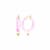 14K Yellow Gold Over Sterling Silver Acrylic Mini Star Charm Hoop
Earrings in Pink
