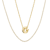 CZ Initial G Tennis Necklace And Pendant Set In 14K Gold Over Brass 4.05ctw
