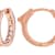 Princess-Cut CZ Hoop Earrings In Rose Gold Over Sterling Silver