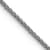 Rhodium Over 18K White Gold 1mm Solid Diamond-Cut Spiga 16 Inch Chain
