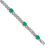 Rhodium Over 14k White Gold Diamond and Emerald Infinity Bracelet